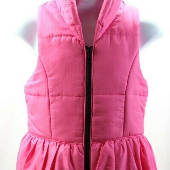 Girls Amy Byer Sleevless Zip Up Vest Pink Size M - Picture 1 of 8